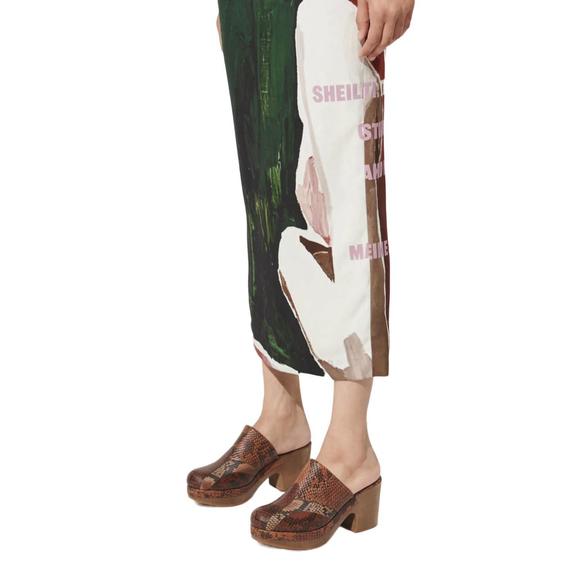 NEW RACHEL COMEY women's bose clog in brown snake - Picture 2 of 3